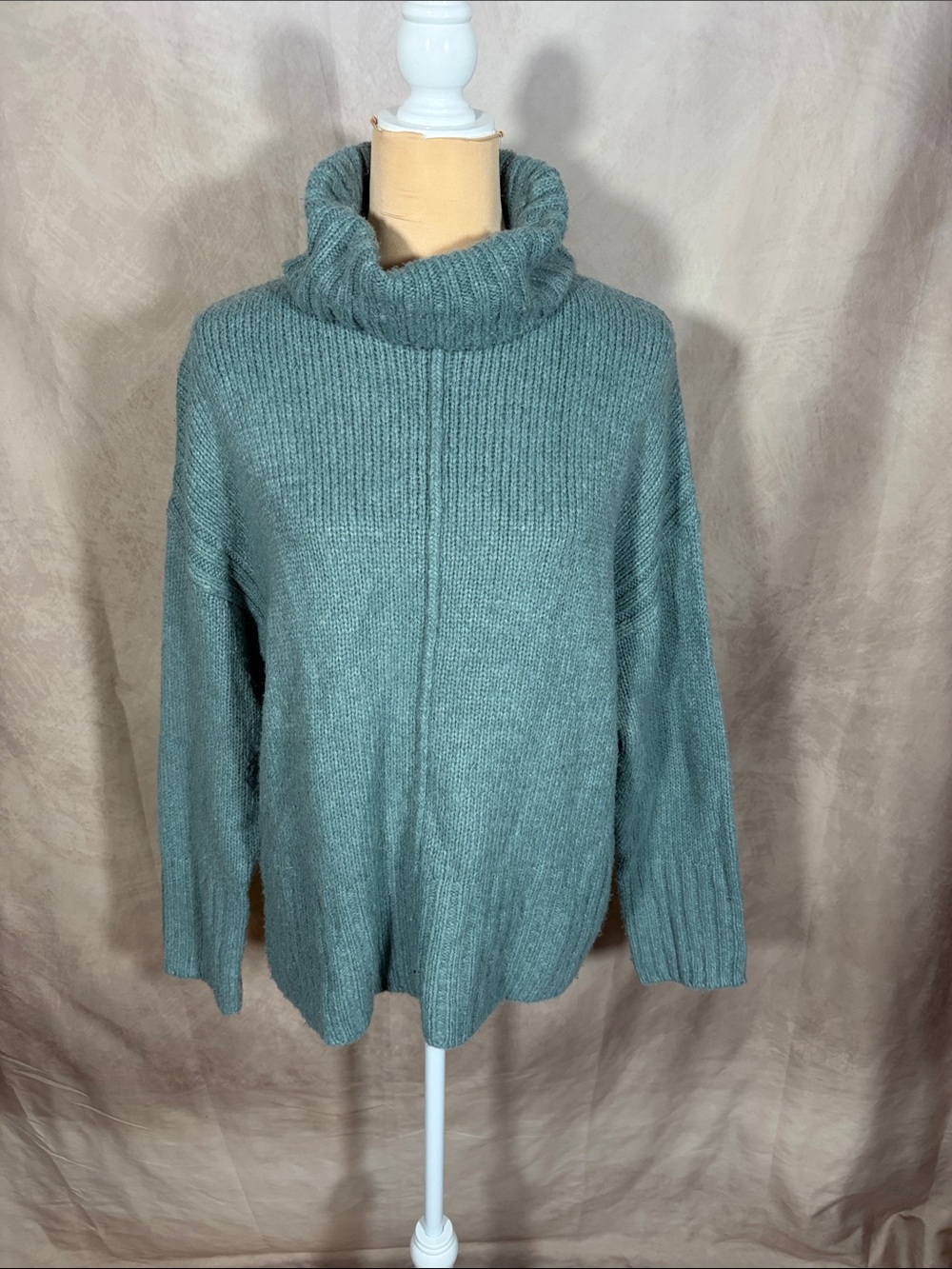 Dunnes Cozy Turtleneck Sweater in Teal